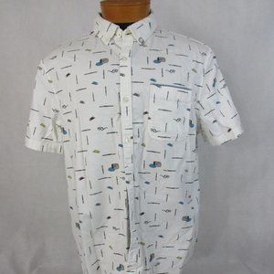 Original Penguin Heritage Slim Fit White Paint Art